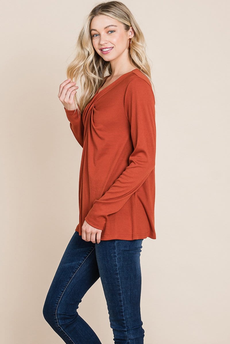 Fold knotted Twist Sweatshirts - Fortunate Lemon Shop