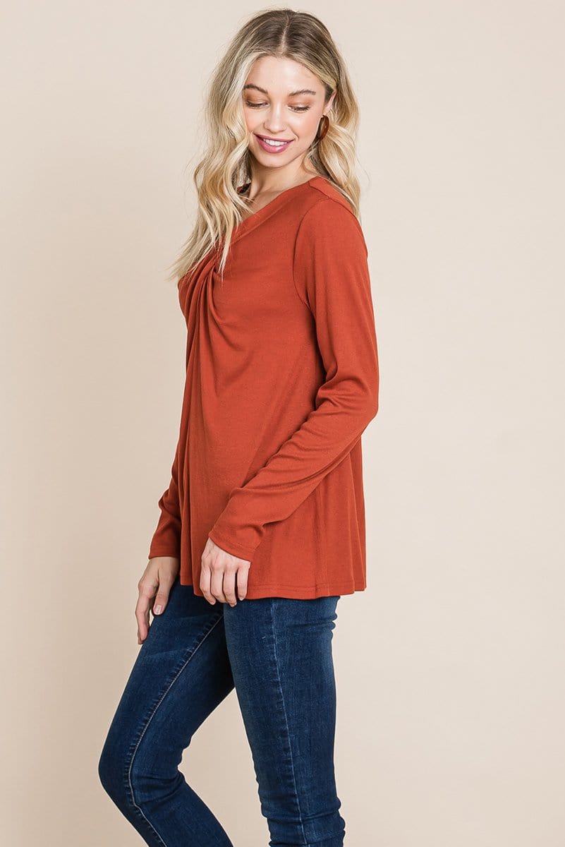 Fold knotted Twist Sweatshirts - Fortunate Lemon Shop