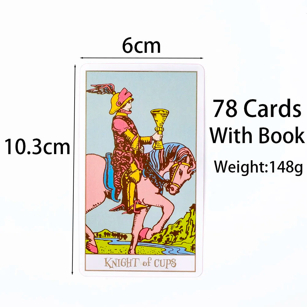 Pink Border Tarot Card Deck with Guidebook 78Pcs English Version
