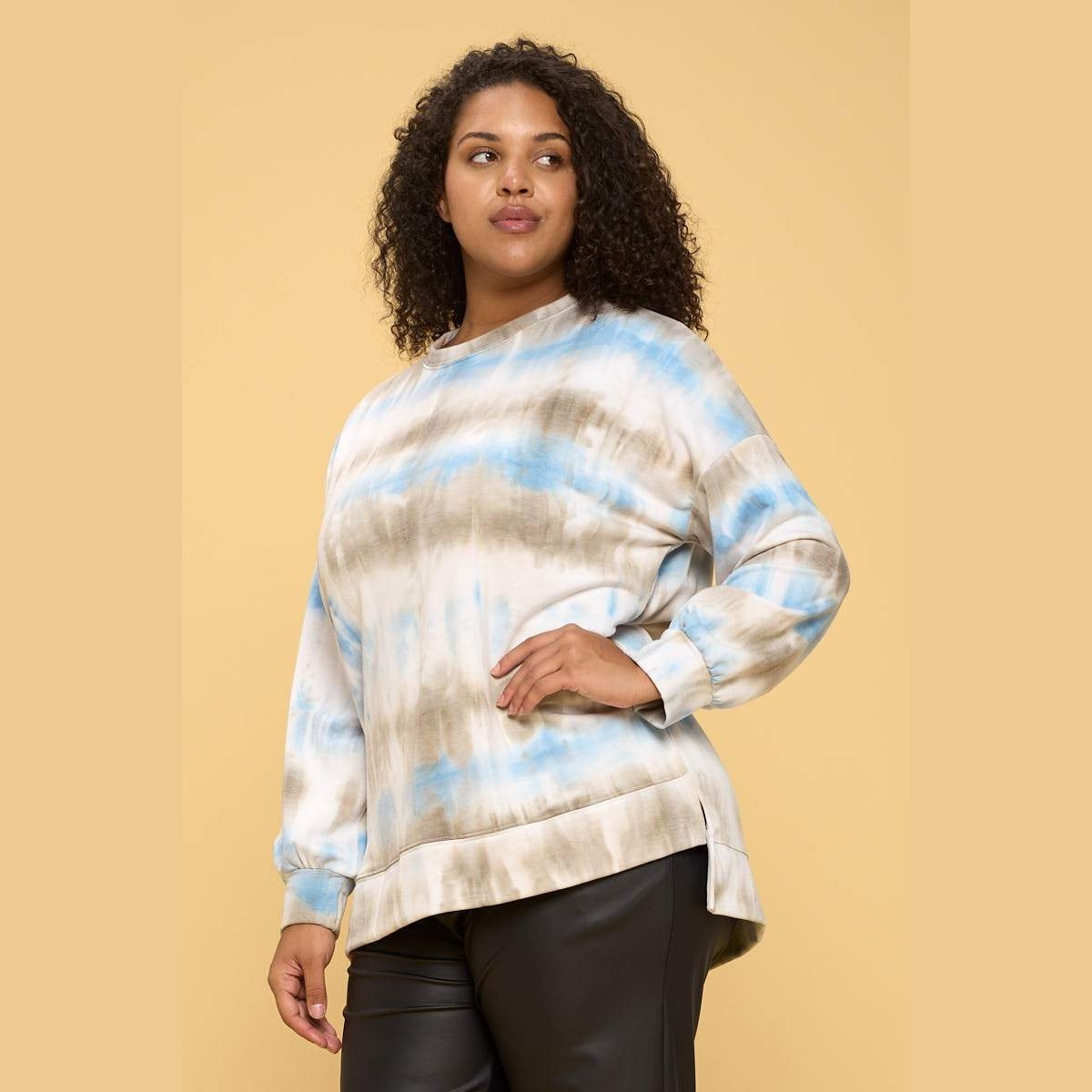 Tie Dye Cotton Fleece Sweatshirt