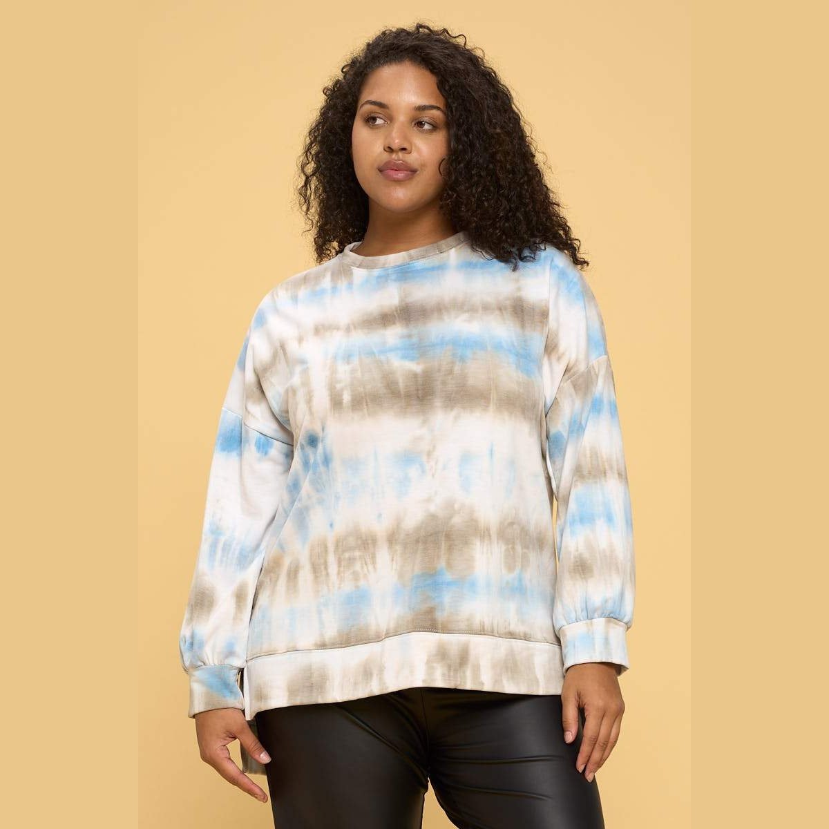Tie Dye Cotton Fleece Sweatshirt
