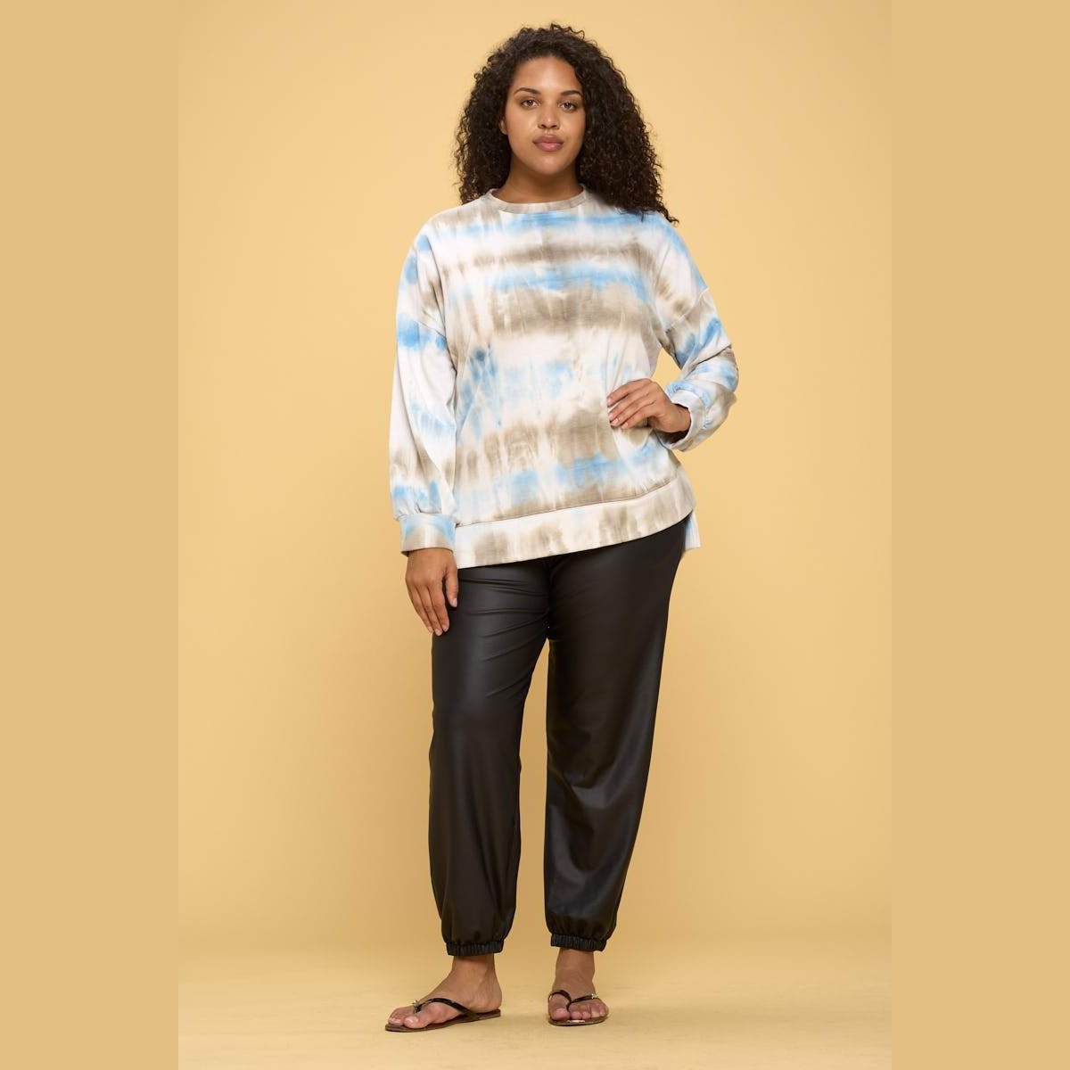 Tie Dye Cotton Fleece Sweatshirt