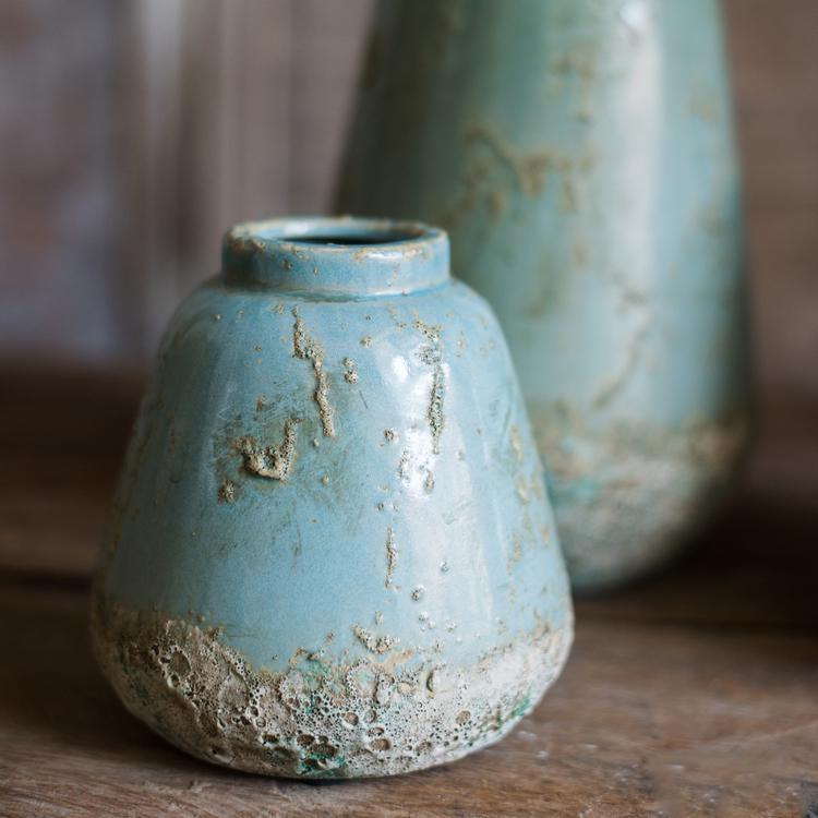 Turquoise Ceramic Vase - Fortunate Lemon Shop