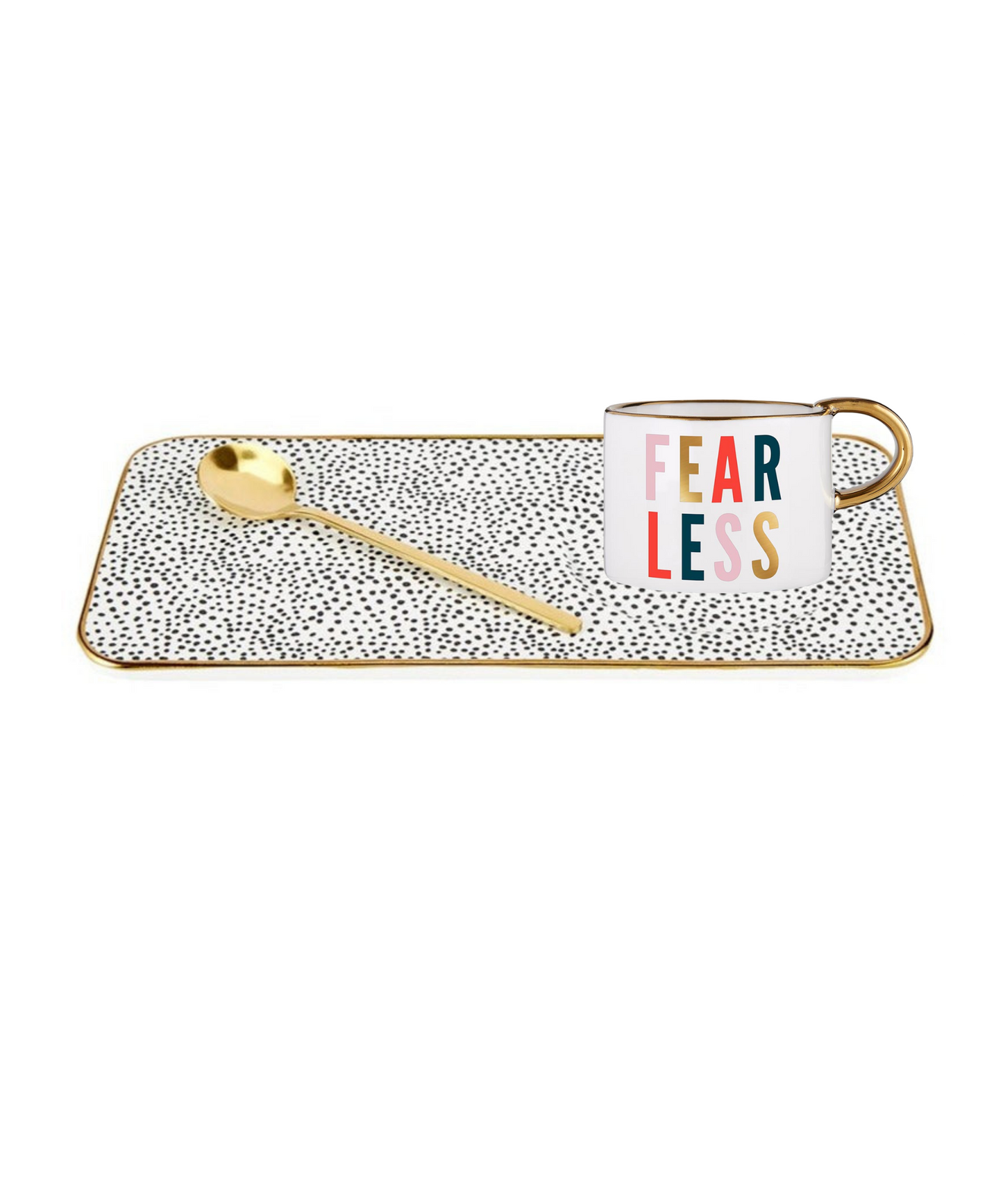 Fearless Mug, Tray and Spoon Set - Fortunate Lemon Shop
