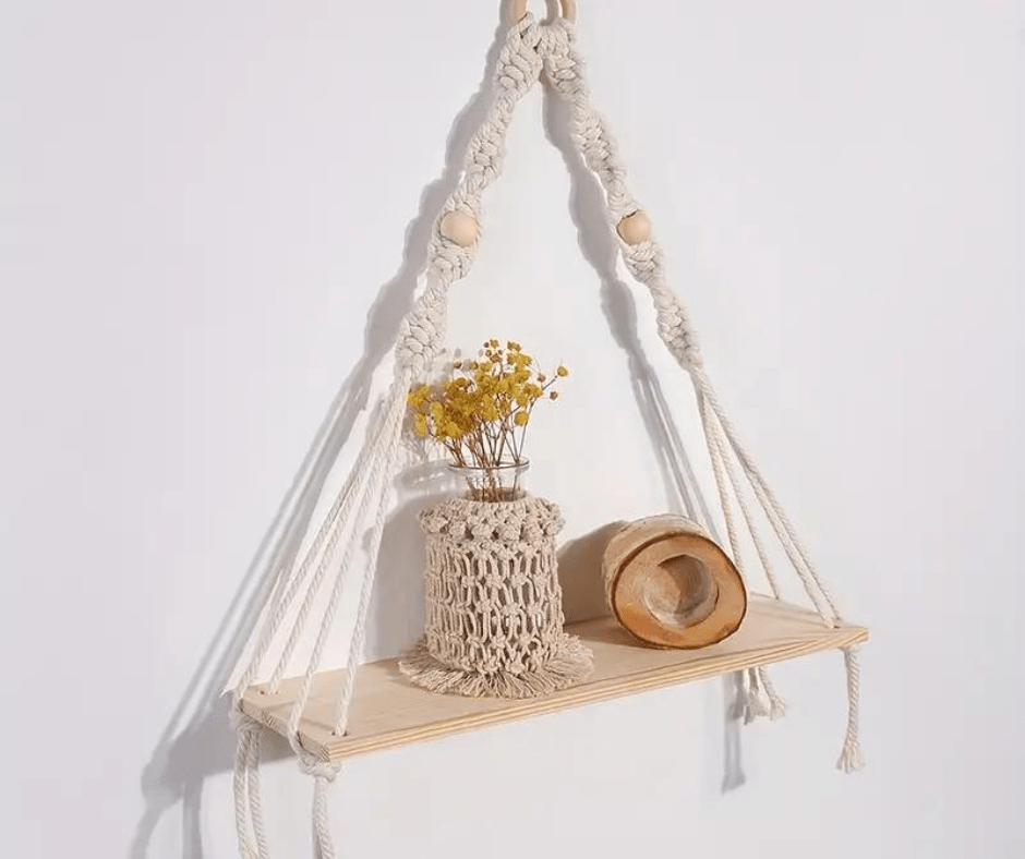 Cotton Rope Wall Tapestry Plant Holder - Fortunate Lemon Shop