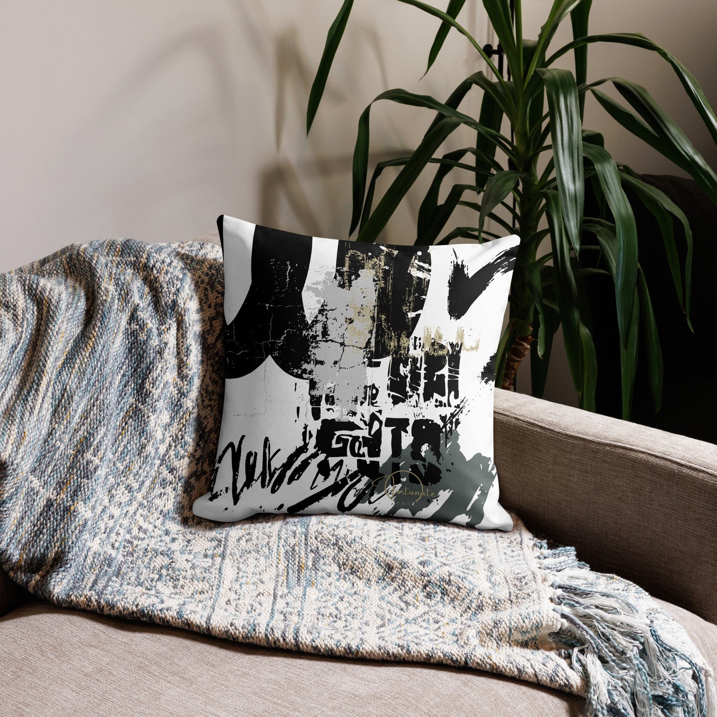 Modern Grunge Premium Pillow 18″×18″