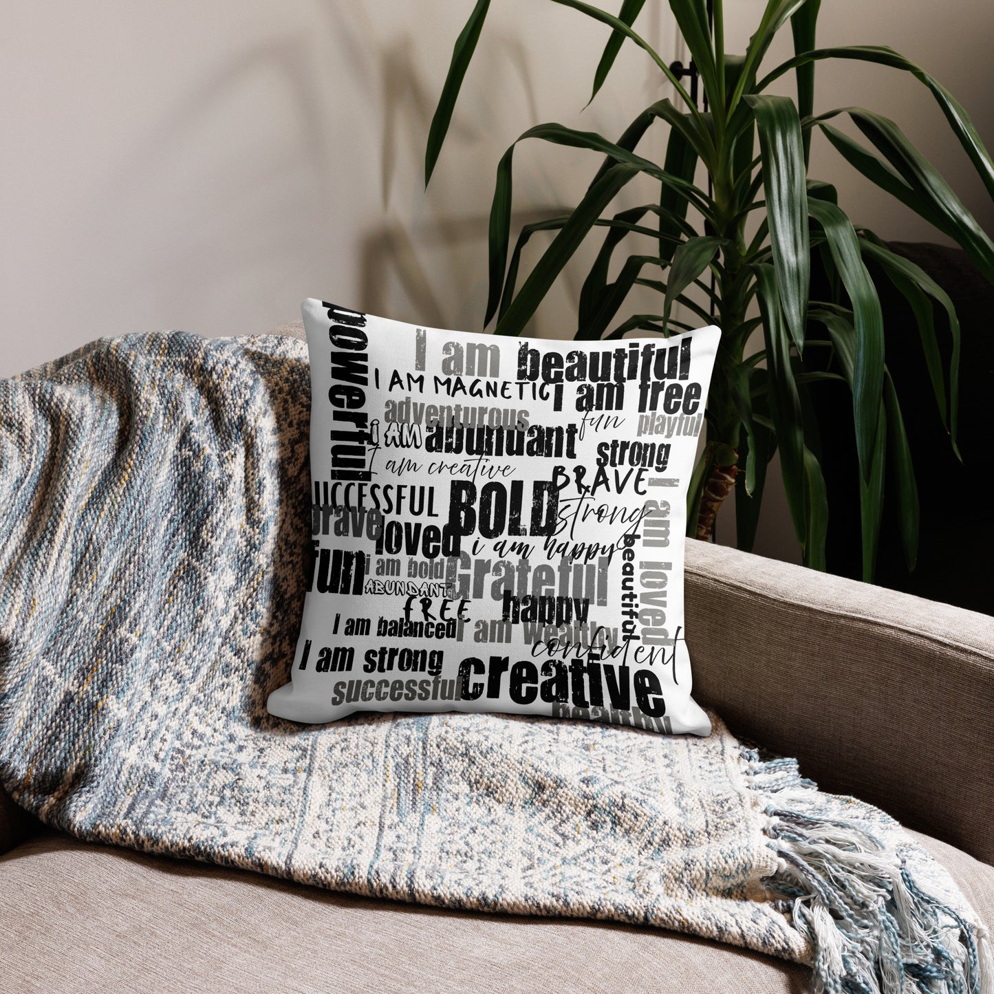 I AM Premium Pillow 18″×18″