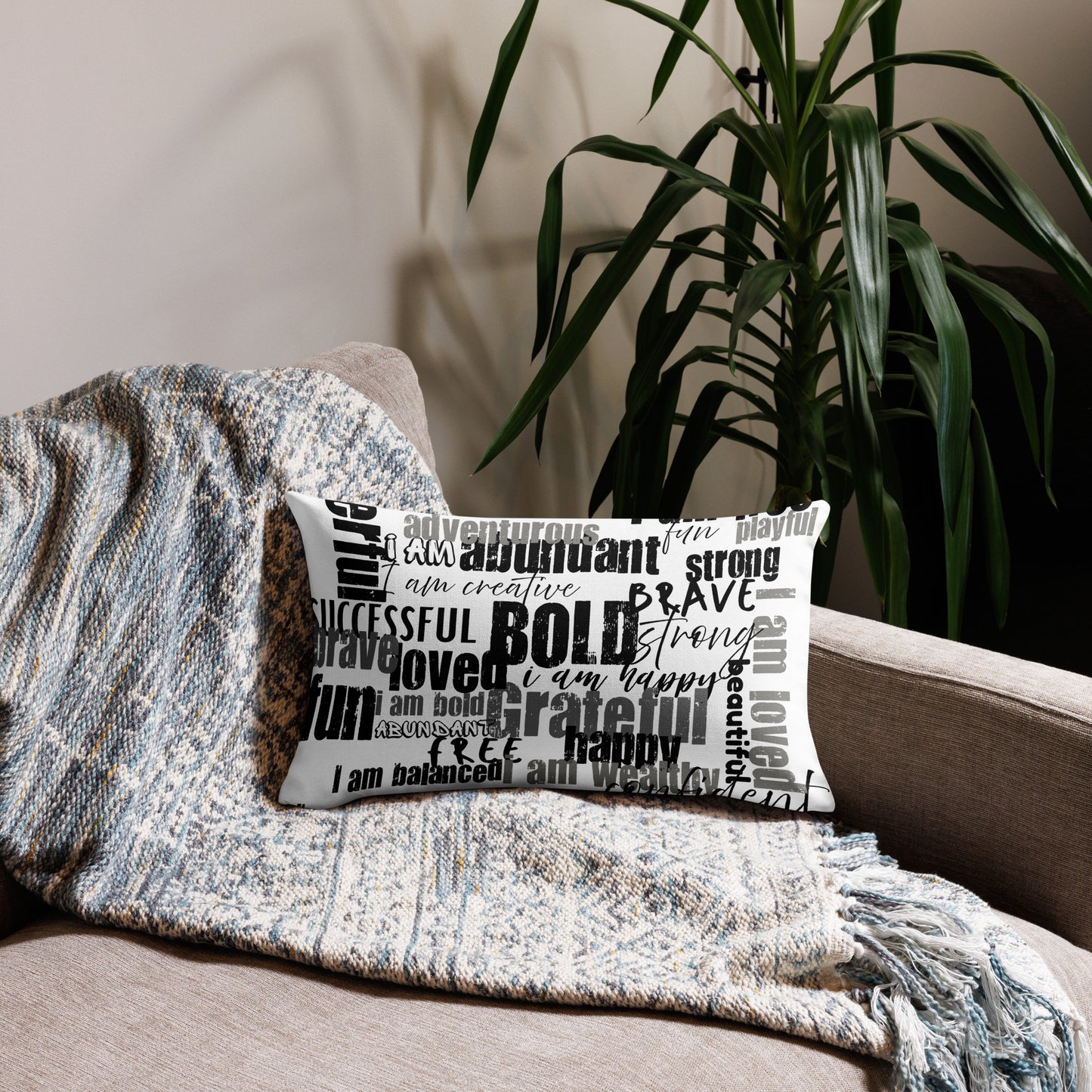 I AM Premium Pillow 20″×12″