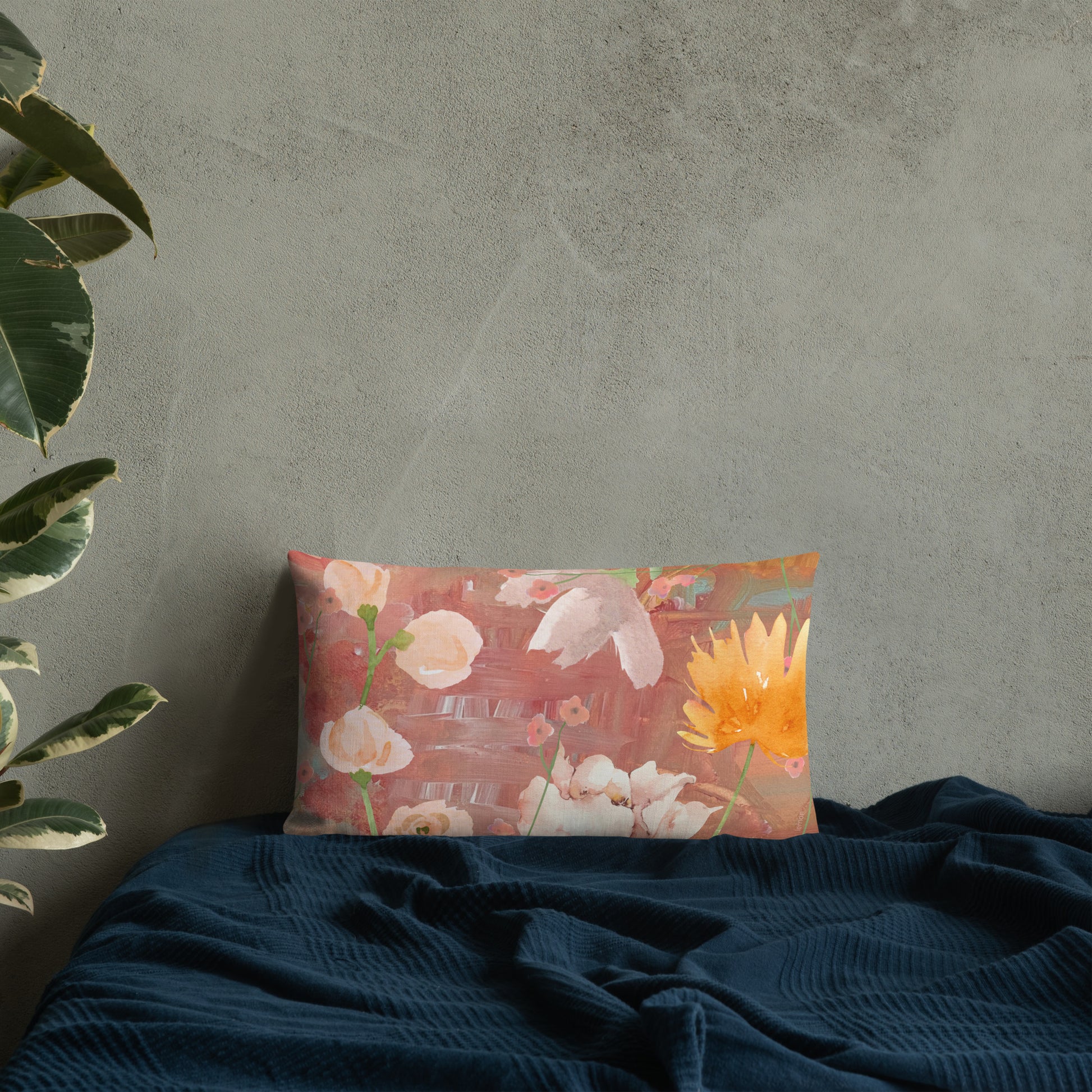 Floral Premium Pillow 20″×12″