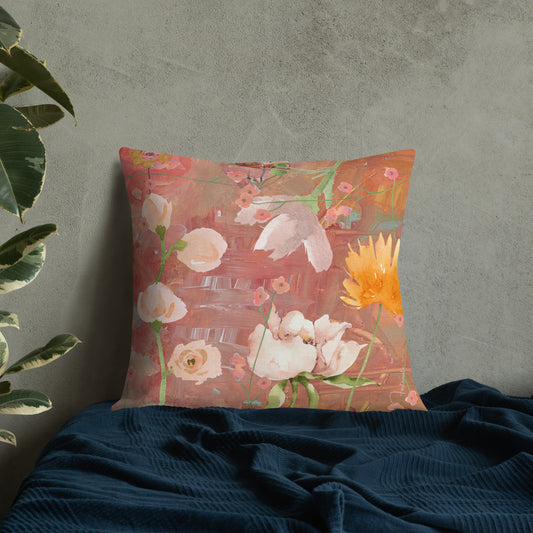 Floral Premium Pillow 22″×22″