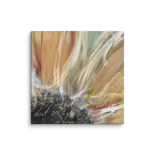 Love Letter Flower Abstract Art Print on Canvas - Fortunate Lemon Shop