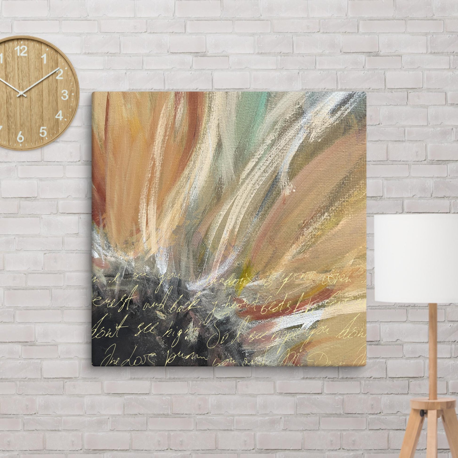 Flower Print on Canvas 30″×30″