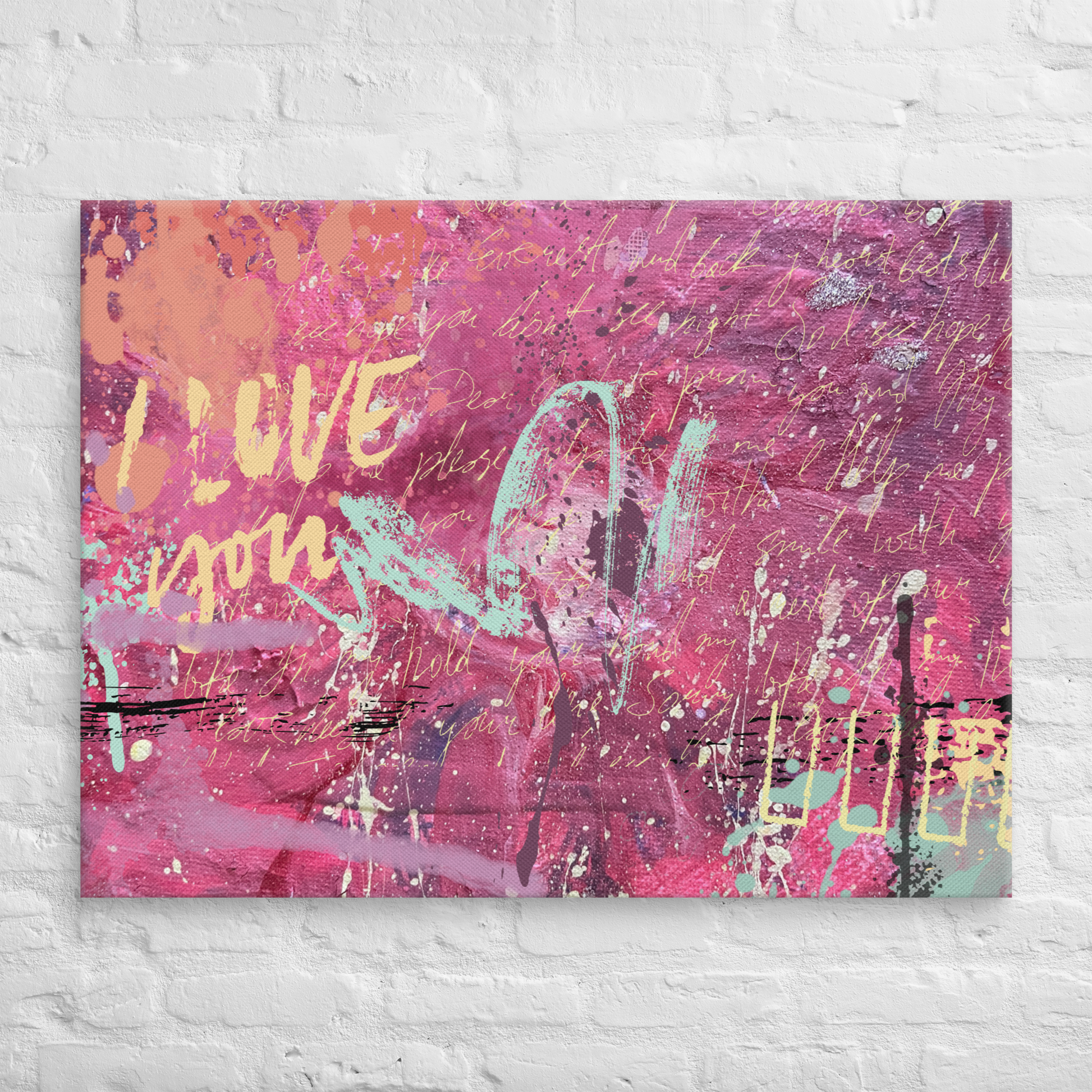 I Love You Boldly Canvas Print - Fortunate Lemon Shop