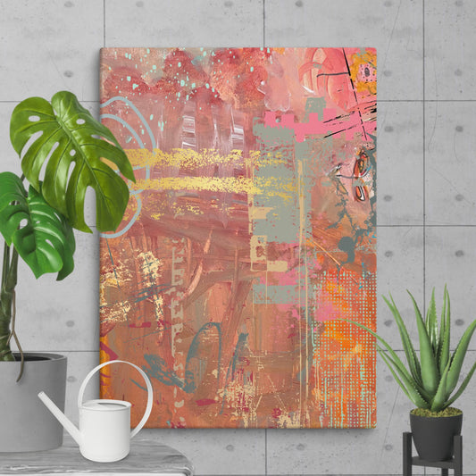 Feeling Happy Mixed Art Canvas 40″×55″