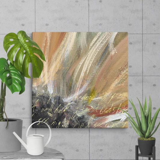 Love Letter Flower Print on Canvas 8″×8″
