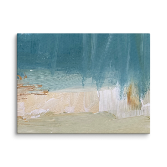 Teal Coastal Print on Canvas - Fortunate Lemon Shop