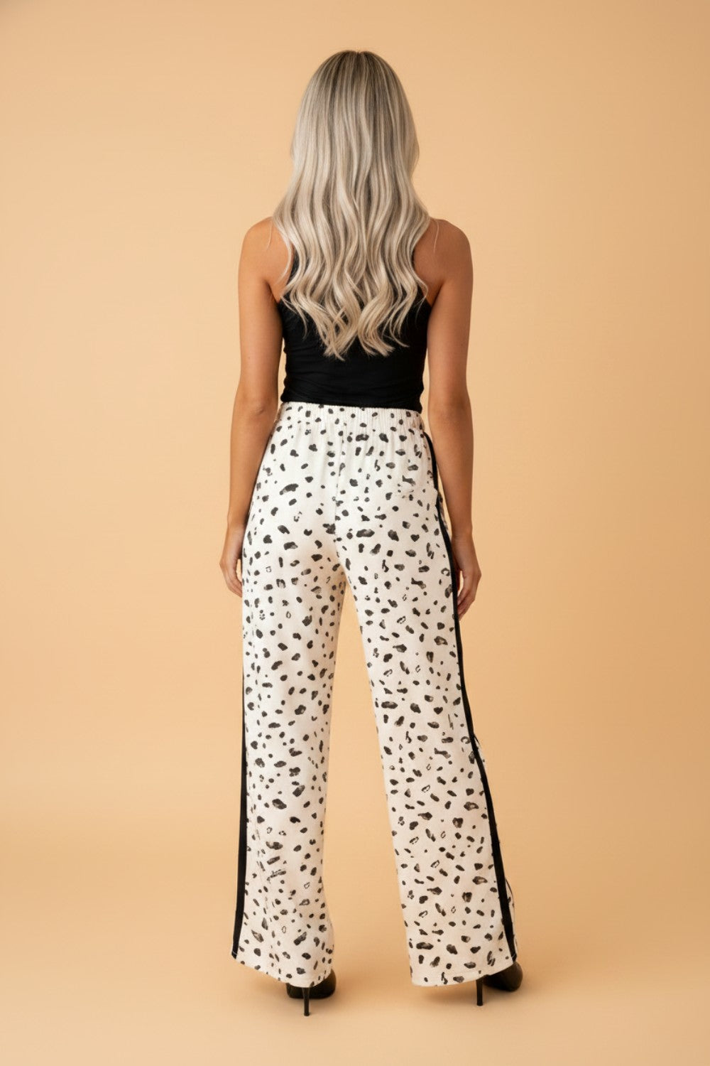 Leopard Side Stripe Loose Drawstring Pants - Fortunate Lemon Shop