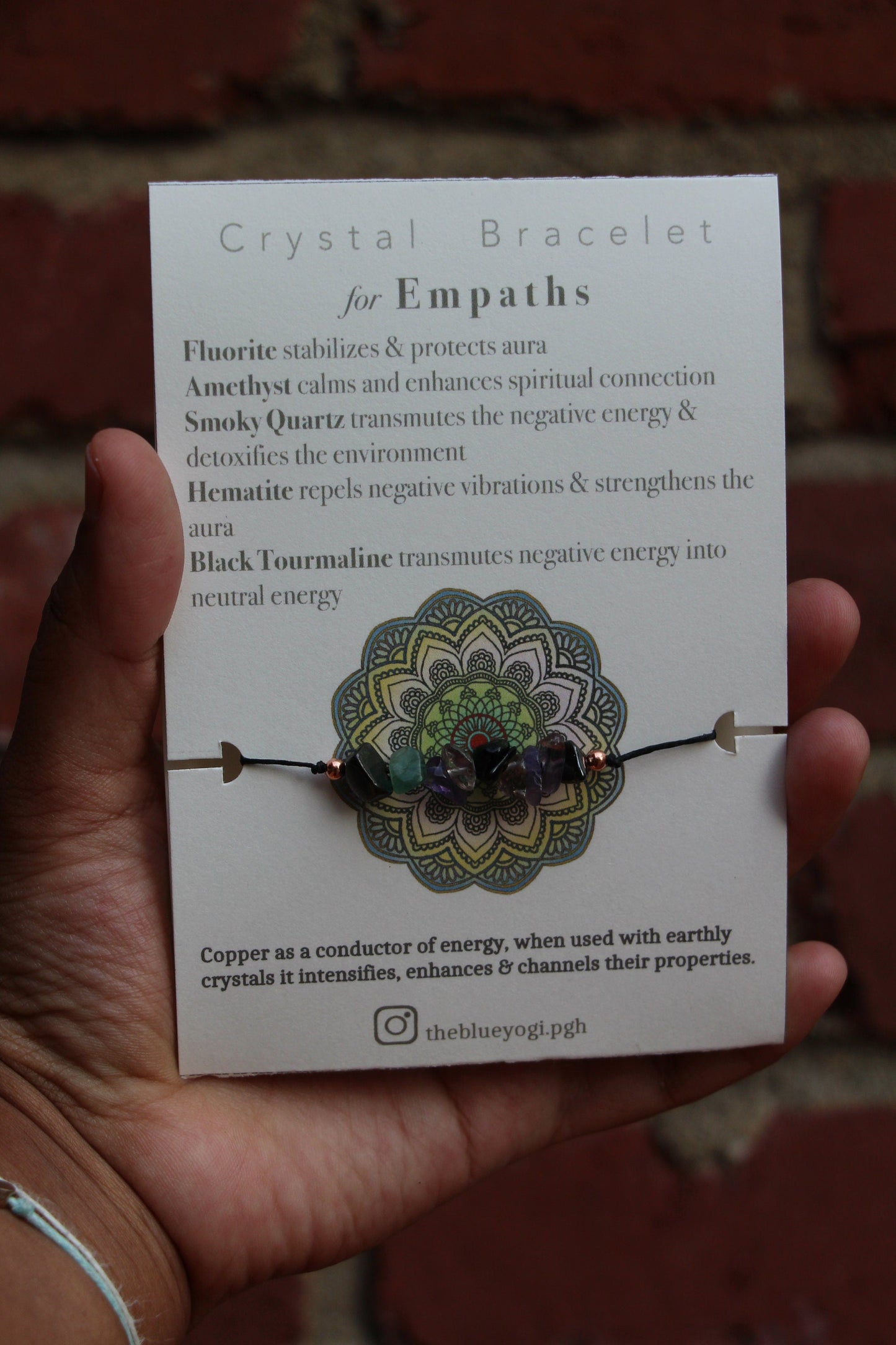 Empath crystal bracelet anklet boho, casual & minimal Tie closure - Fortunate Lemon Shop