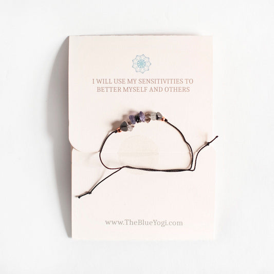 Empath crystal bracelet anklet boho, casual & minimal Tie closure - Fortunate Lemon Shop