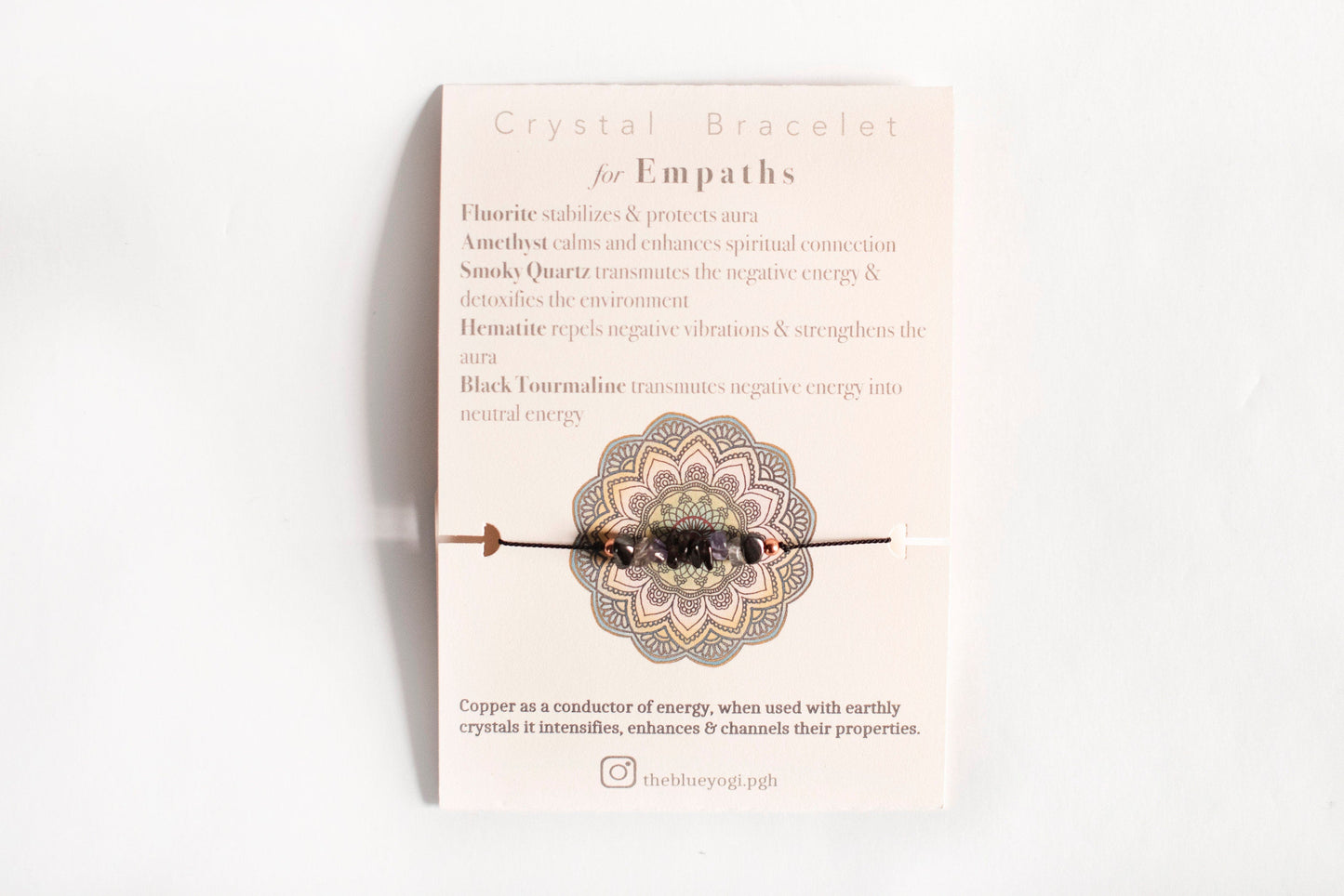 Empath crystal bracelet anklet boho, casual & minimal Tie closure - Fortunate Lemon Shop