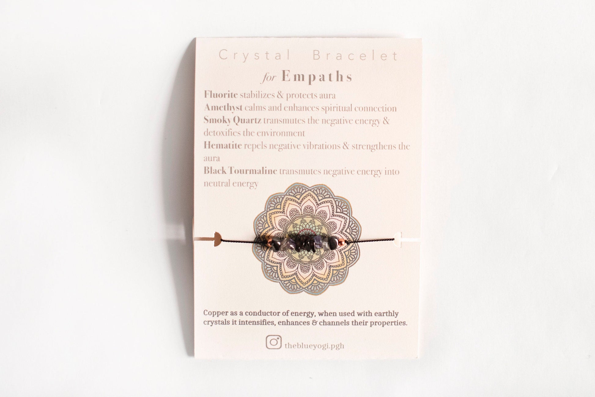 Empath crystal bracelet anklet boho, casual & minimal Tie closure - Fortunate Lemon Shop