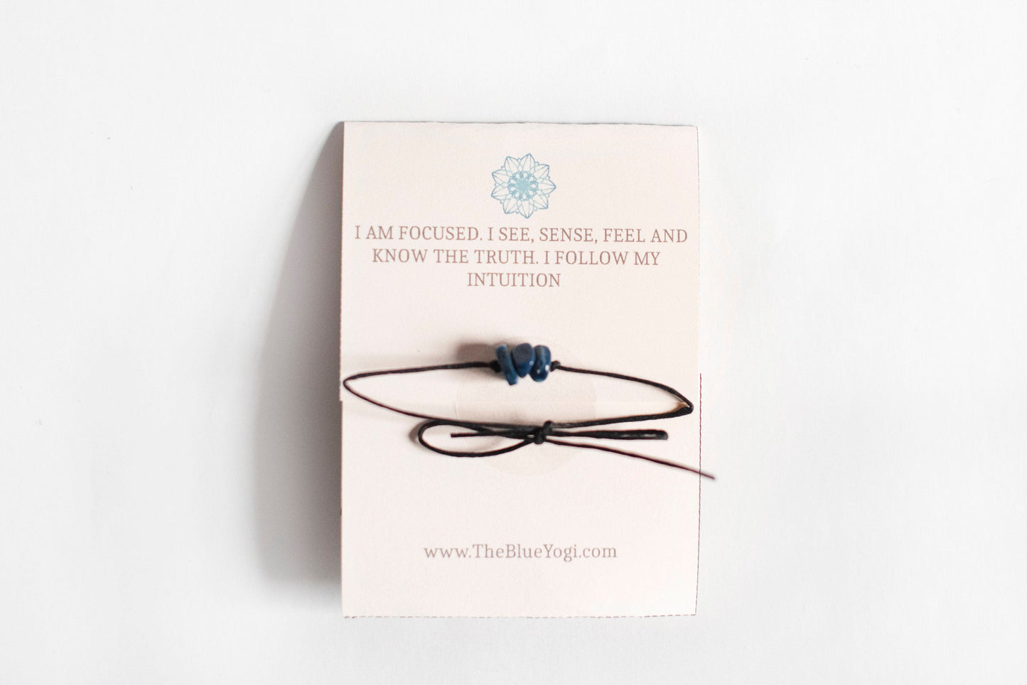 Lapis Lazuli Healing Band with an Affirmation - Fortunate Lemon Shop