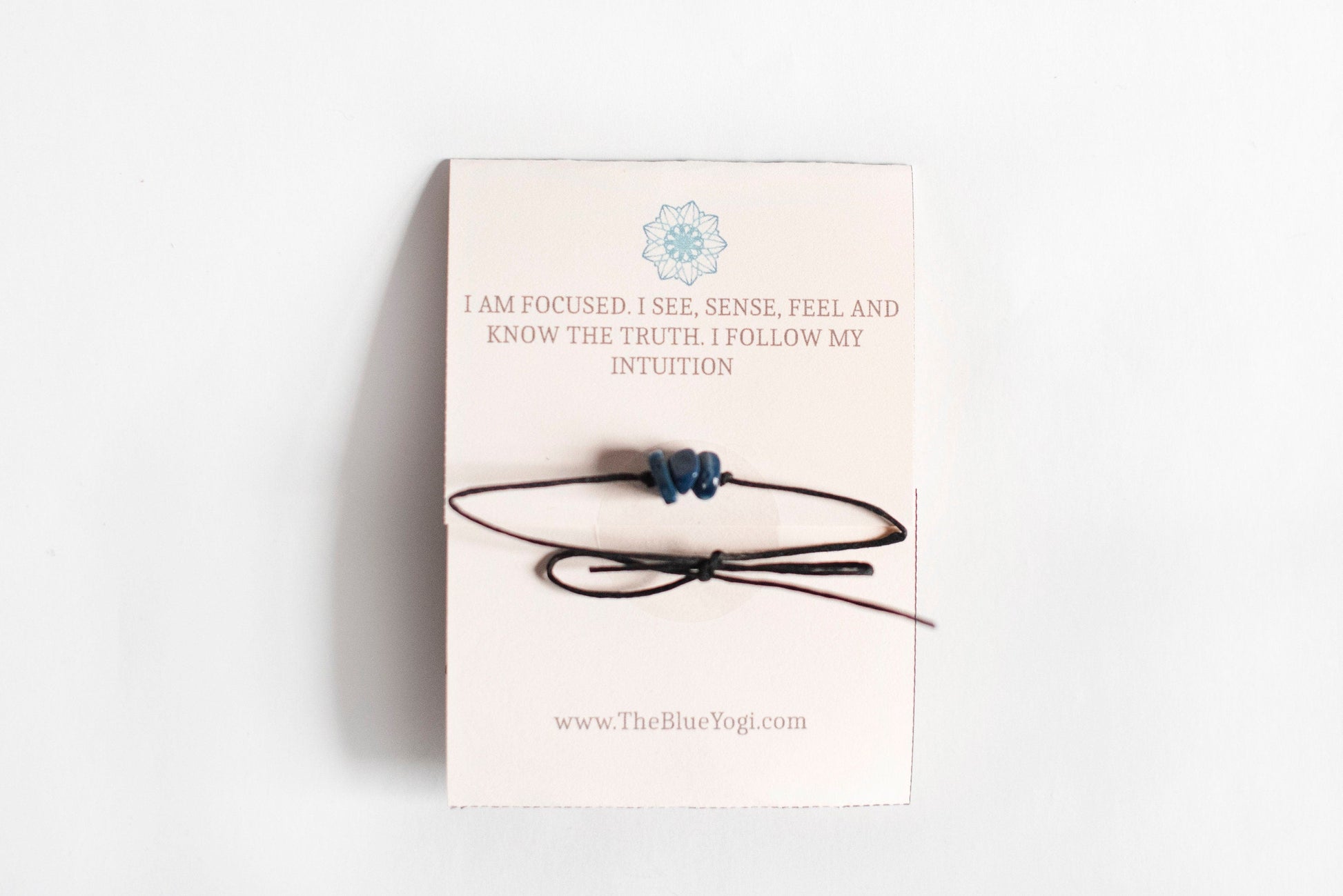 Lapis Lazuli Healing Band with an Affirmation - Fortunate Lemon Shop