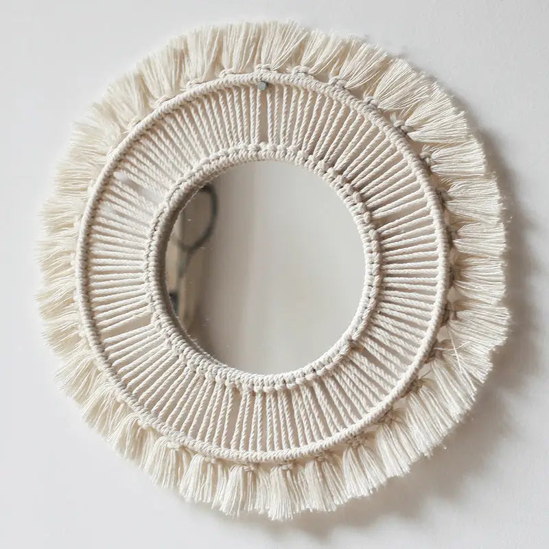 Macrame Mandala Hanging Wall Mirror