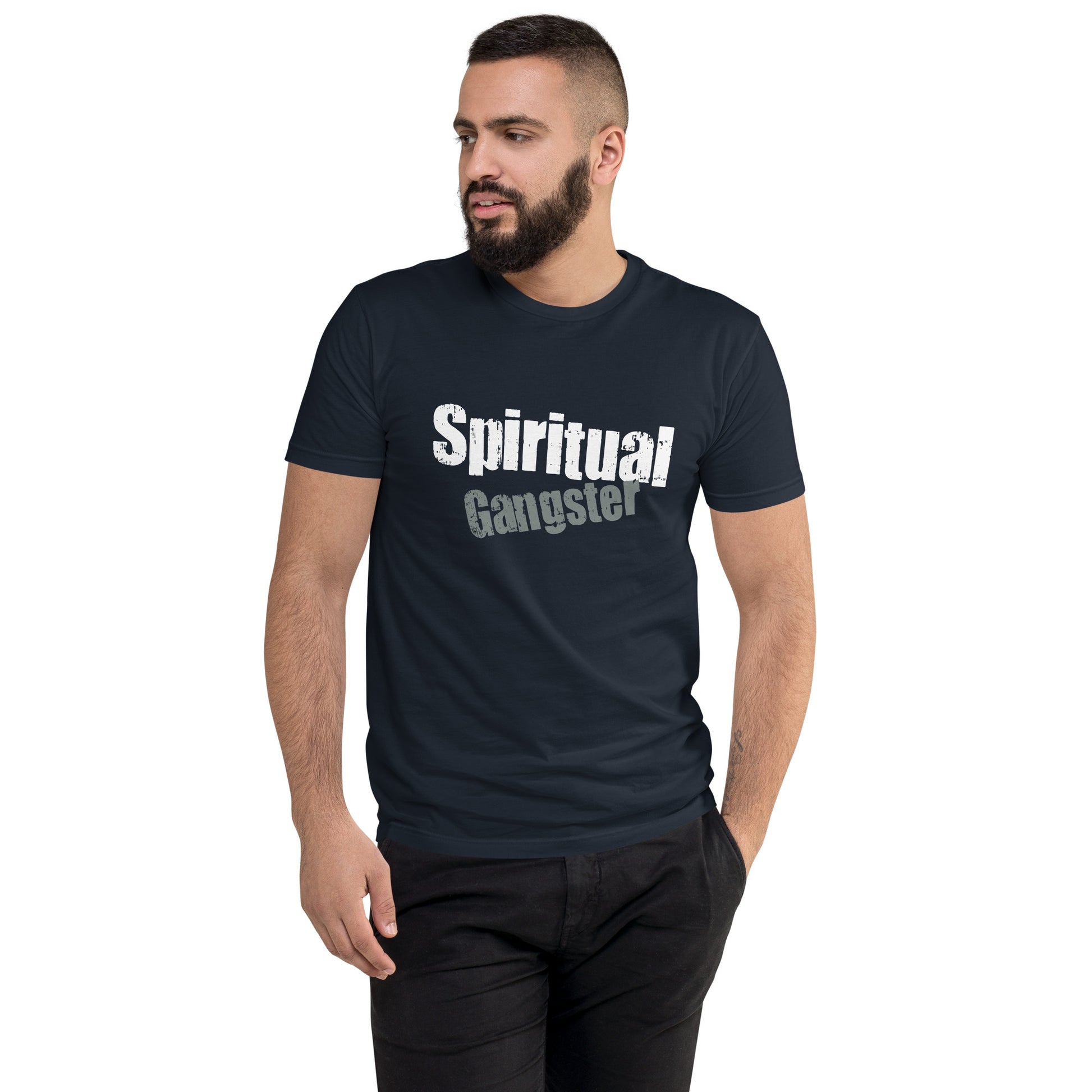 Spiritual Gangster Short Sleeve T-shirt Midnight Navy