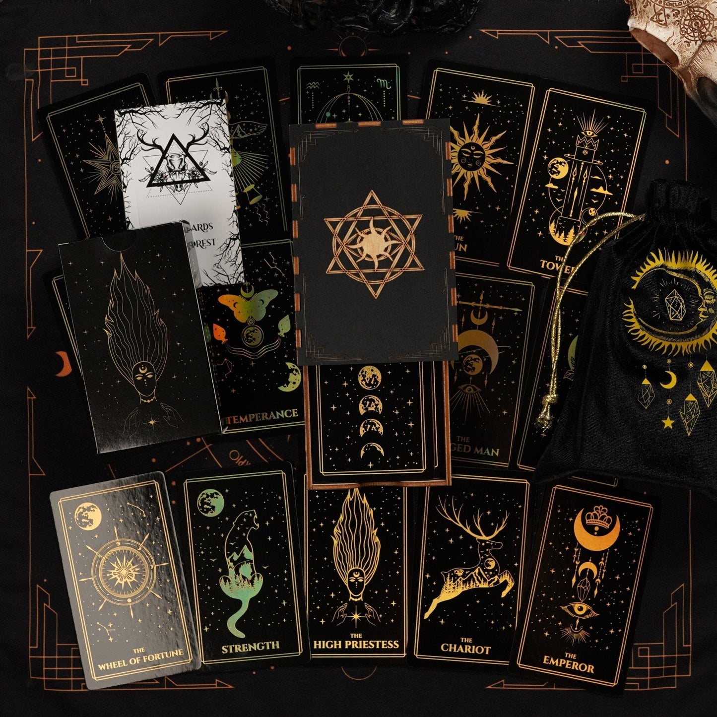 Moonlight Tarot Cards Gold Rainbow Foil - Fortunate Lemon Shop