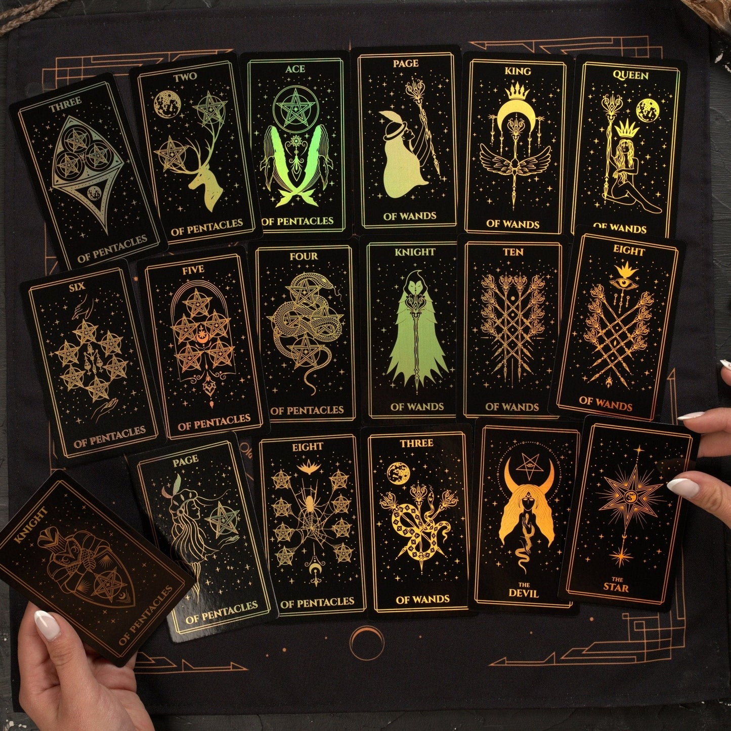 Moonlight Tarot Cards Gold Rainbow Foil - Fortunate Lemon Shop