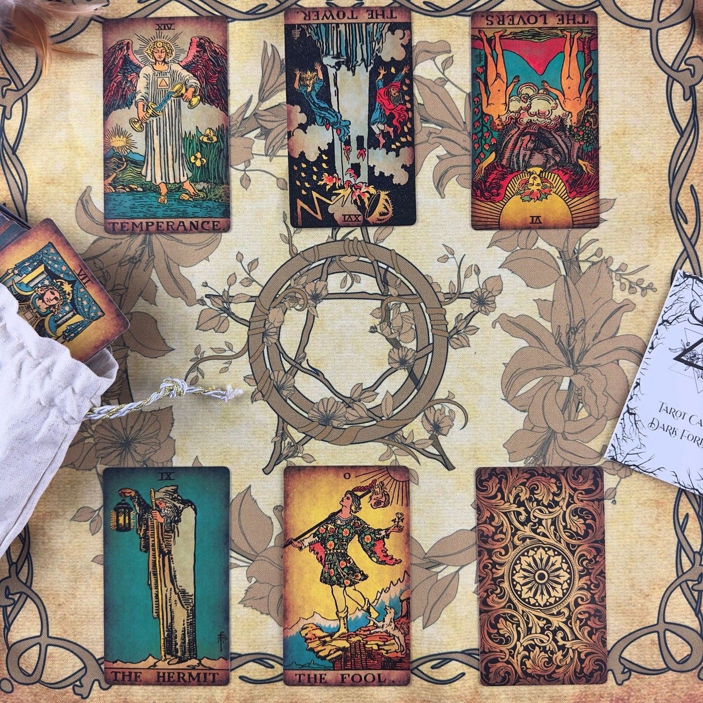 The Rider Waite Borderless Vintage Tarot Cards - Fortunate Lemon Shop