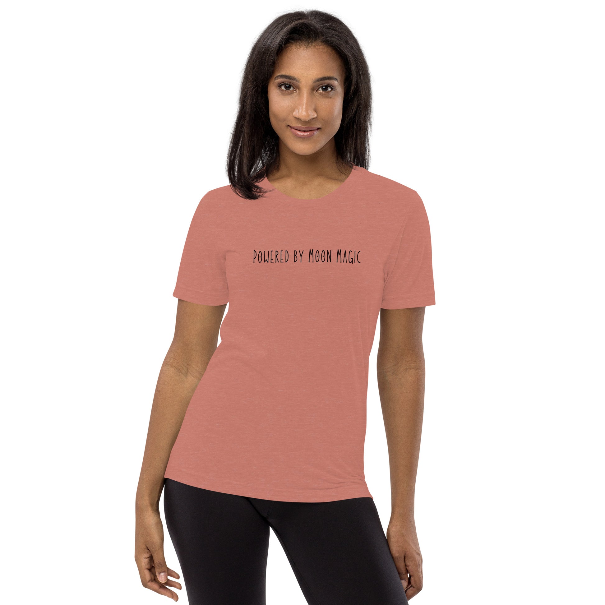 Powered by Moon Magic Short sleeve t-shirt Mauve Triblend