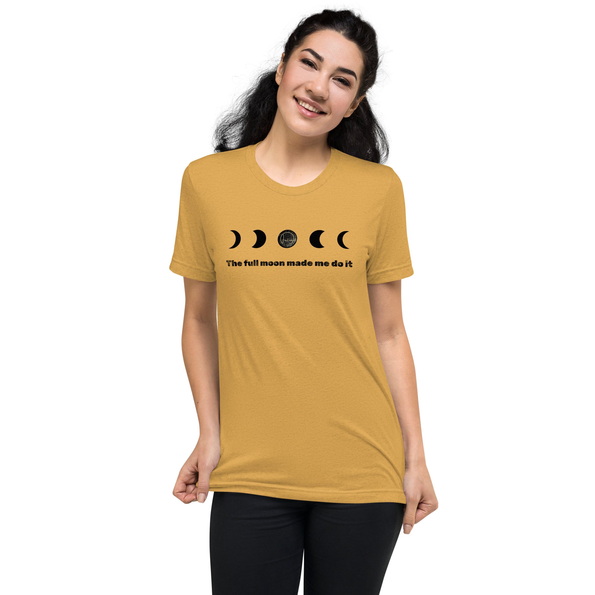 Full Moon Short sleeve t-shirt Mustard Triblend