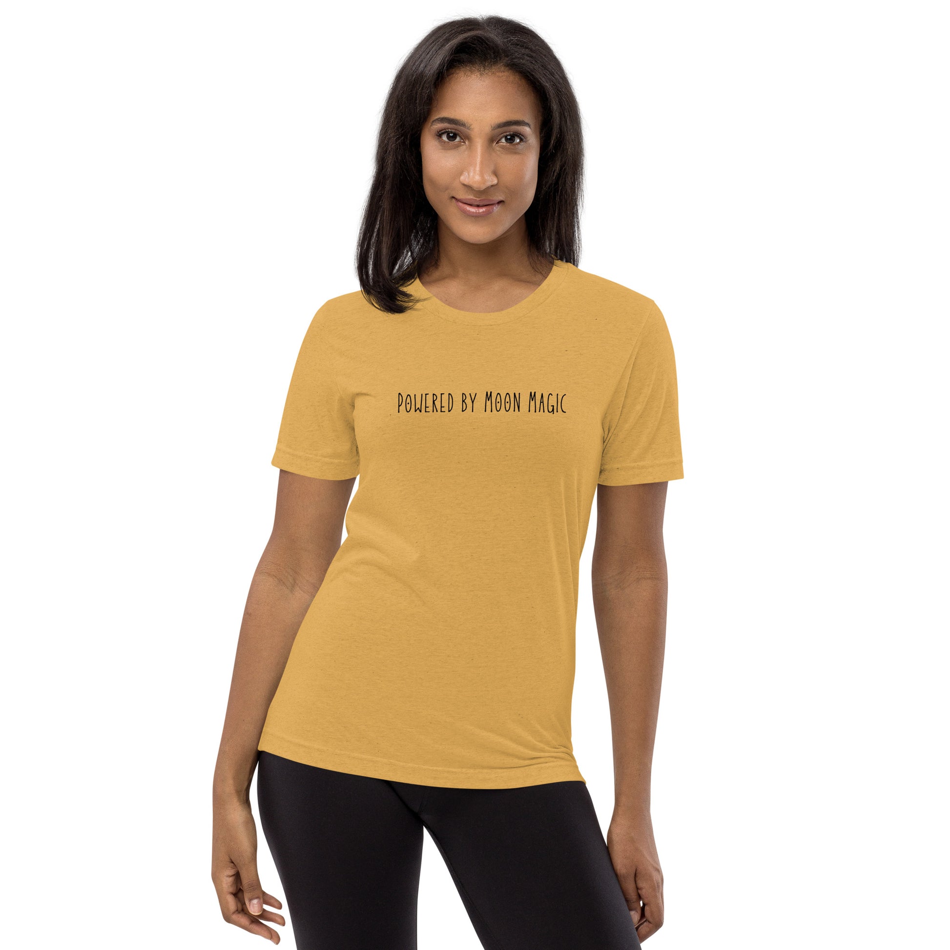 Powered by Moon Magic Short sleeve t-shirt Mustard Triblend