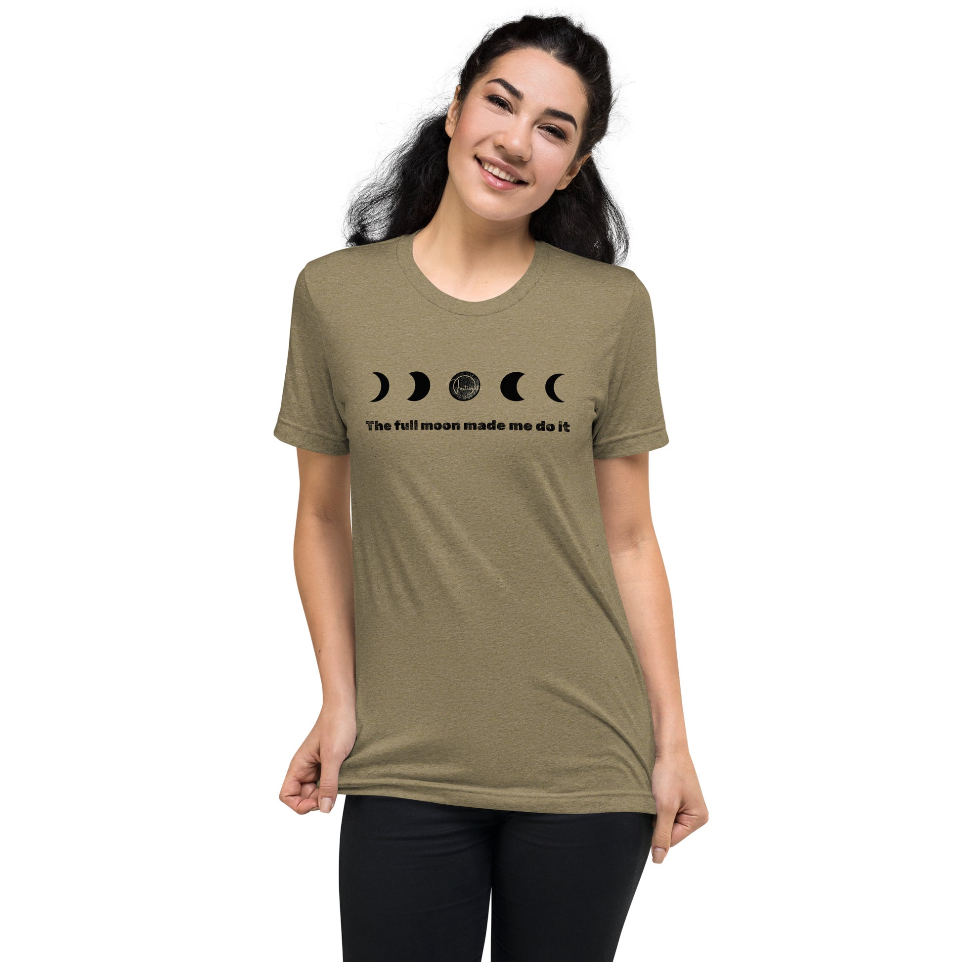 Full Moon Short sleeve t-shirt Olive Triblend