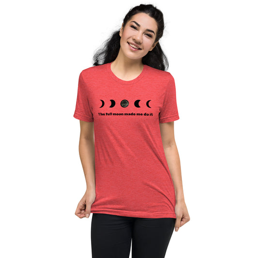 Full Moon Short sleeve t-shirt Red Triblend