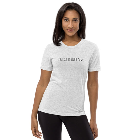 Powered by Moon Magic Short sleeve t-shirt White Fleck Triblend
