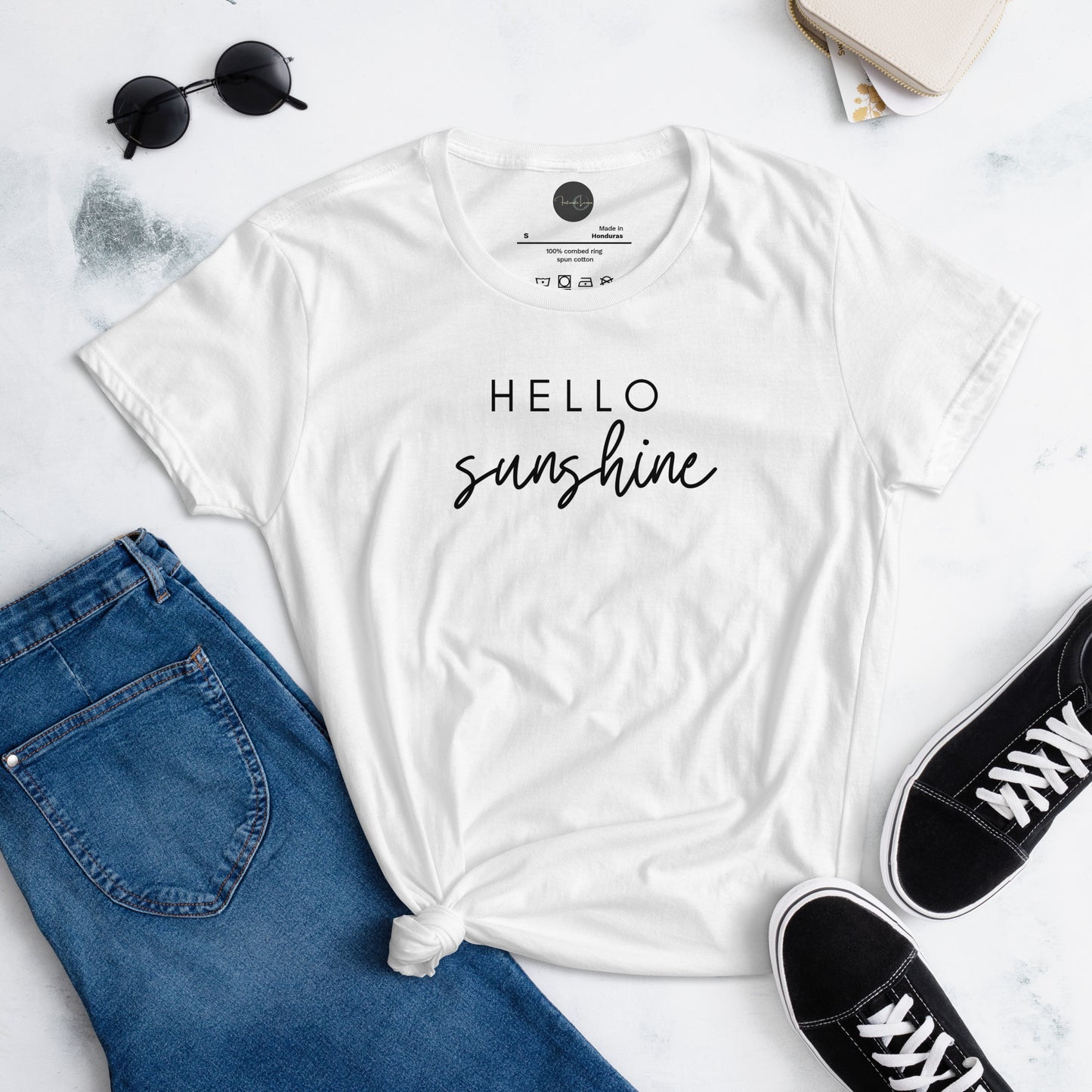 Hello Sunshine short sleeve t-shirt - Fortunate Lemon Shop