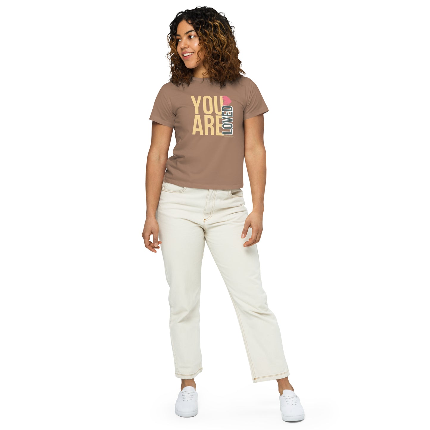 You are Loved high-waisted t-shirt