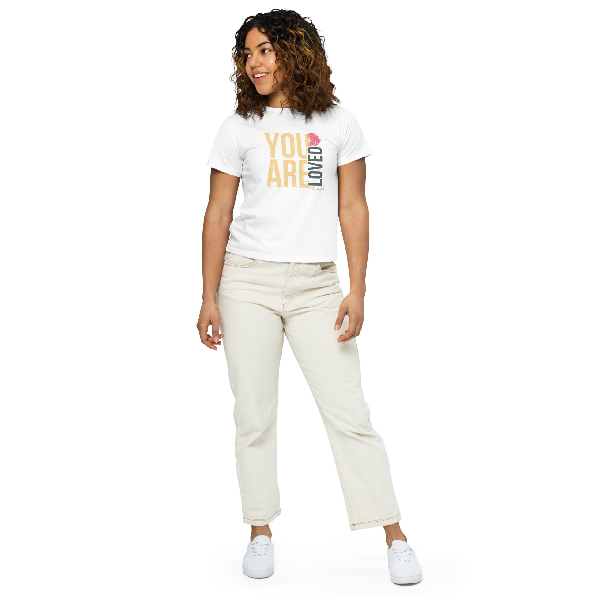 You are Loved high-waisted t-shirt