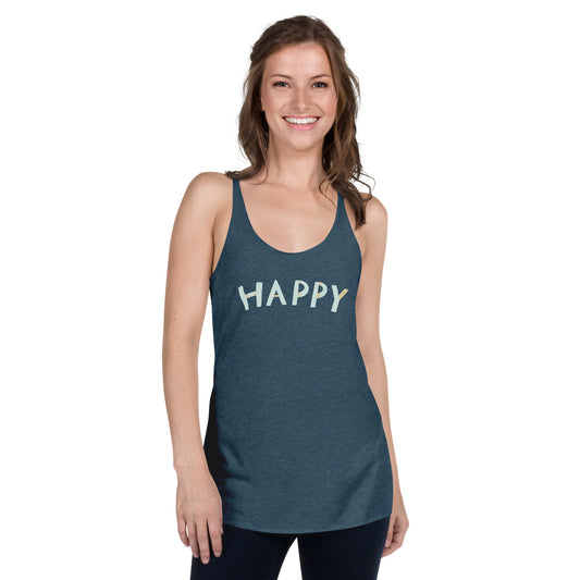 Happy Racerback Tank - Fortunate Lemon Shop