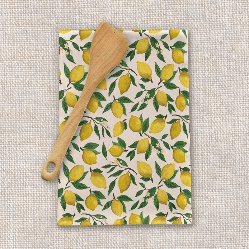 Lemon Blossom Tea Towel - Fortunate Lemon Shop