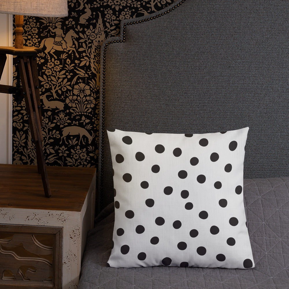 Polka Dots Premium Pillow - Fortunate Lemon Shop