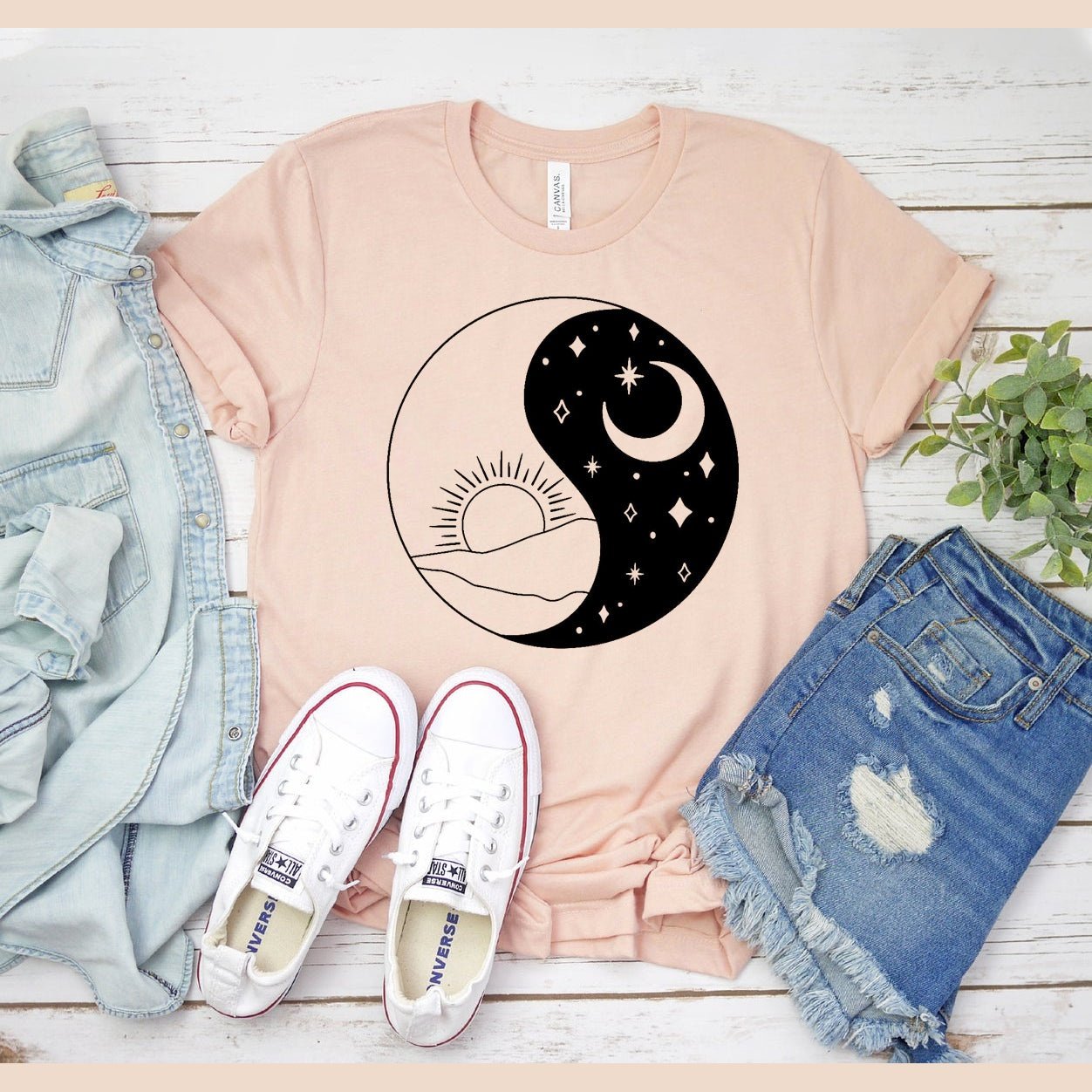 Sun & Moon T-shirt - Fortunate Lemon Shop